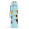 1PC Color Dachshund Repeat Grid 750ml Color Plastic Sports Water Bottle Leakproof Flip Straw Lid For Sports Office Home Use