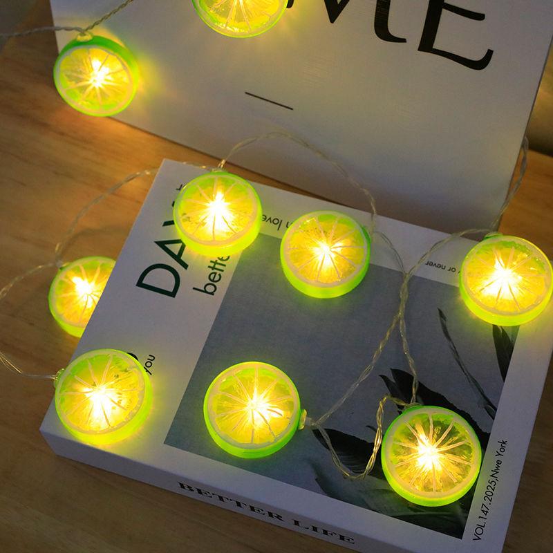 

3M 20 Led Lemon String Lights Indoor Atmosphere Birthday Decoration Girl Room Battery Lights Outdoor Waterproof Outdoor 033 Battery&1.5m 10 bulbs