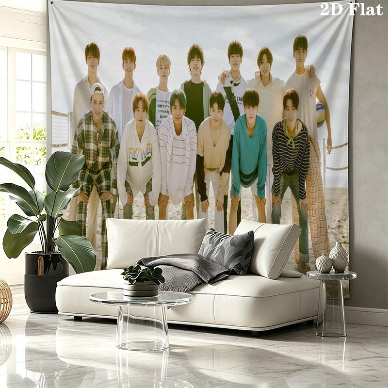 SVT Wall tapestry, aesthetic printed fabric blanket, suitable for bedroom, living room, and home decor.