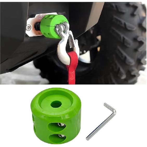 Car Rubber Winch Stopper For ATV UTV Truck, Cable Saver Hook Stopper Line For Synthetic Rope, Bump Shock Saver Dampener With Stainless Steel Screw