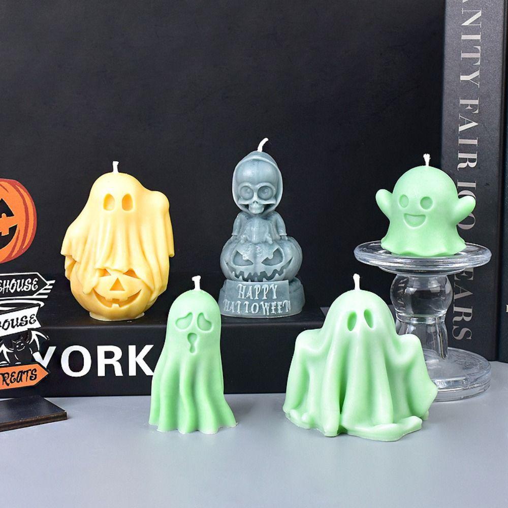 Creativity Silicone Ghost Candle Mold DIY Craft Home Decor Art Wax Mould Handmade Decoration Crafts