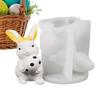 Rabbit Holding Easter Egg Silicone Mold 3D Epoxy Casting Decoration Craft Bunny Hold Easter Egg Epoxy Resin Casting Mold