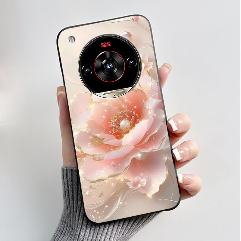 Printed Phone Case For ZTE Nubia Focus 2 Ultra 5G Funda Capa Soft Silicone Black Shell Cover Cute Flower Cartoon Casing Coque