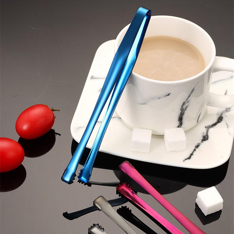 Stainless Steel Kitchen Food Tongs Non-Slip Ice Clip with Teeth BBQ Pastry Baking Clamp Tools Kitchenware Cooking Utensils
