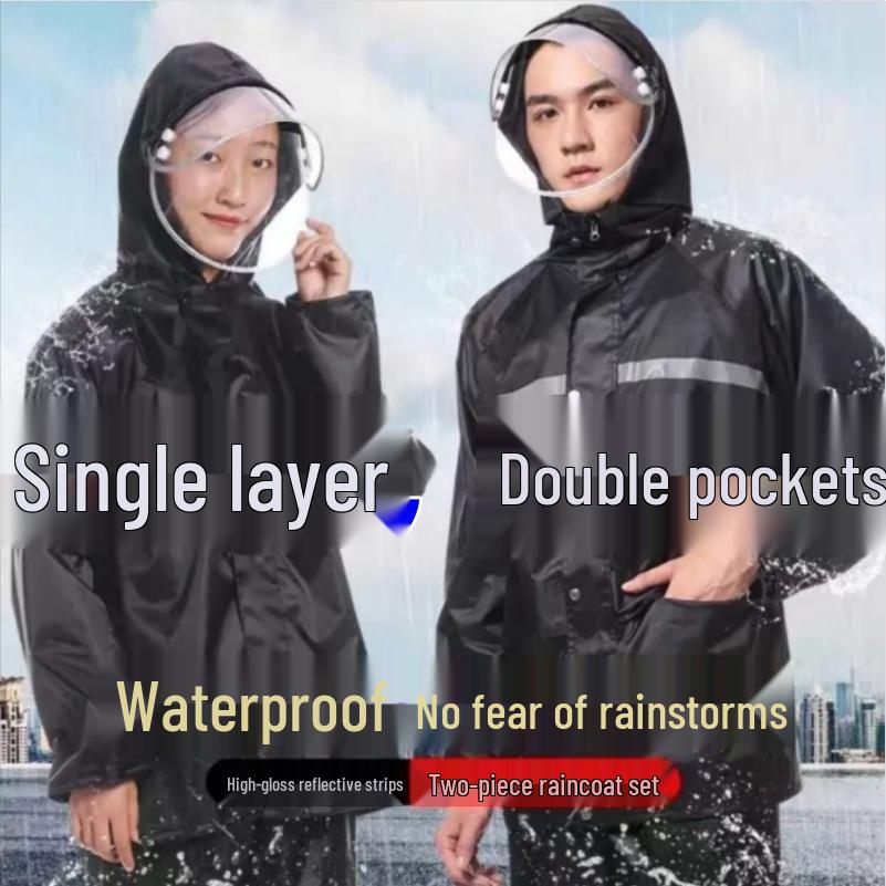 Unisex Anti-Storm Raincoat and Pants Set for Cycling and Labor Protection