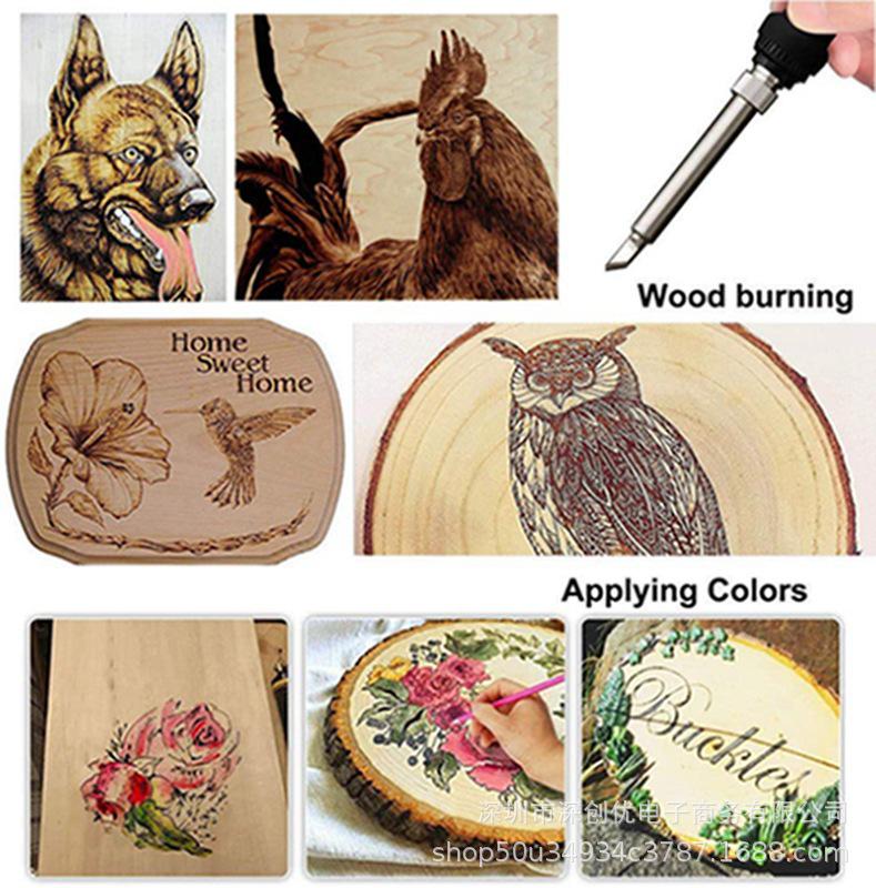 Digital Adjustable Temperature Pyrography Kit: Carving & Soldering Pen with Constant Temp Display