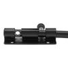 304 Stainless Steel 6-12 Inch Barrel Bolt Latch 10mm Thick Padlock Hole Black Heavy Duty Includes 6 Screws Universal Door Window Cabinet