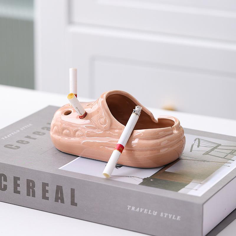 Stylish Ceramic Ashtray for Office & Home – Trendy Living Room Coffee Table Decor
