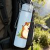 1PC Smiling Hamster Cartoon 750ml Color Plastic Sports Water Bottle Leakproof Flip Straw Lid Suitable for Sports Office Home Use