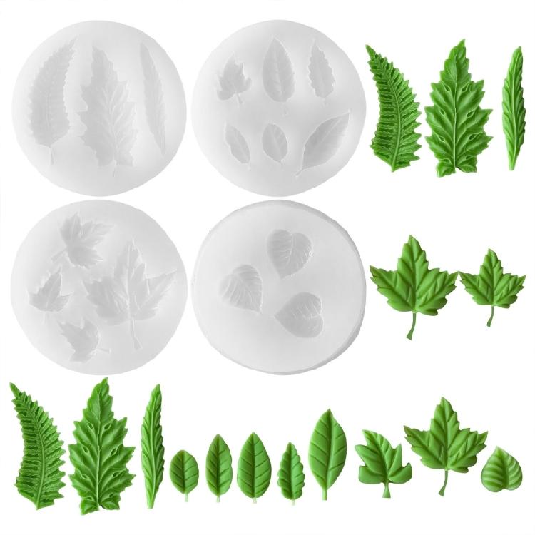 Leaf Silicone Molds Fondant Moulds Cake Moulds Baking Tool for Making Candle Soap Chocolate Candy Handmade Art Craft