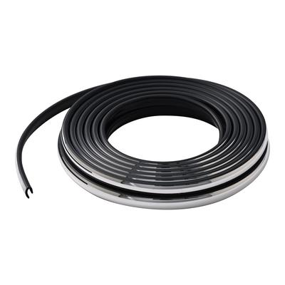 Seiwa K434 Car Exterior Goods J-Type Door Mall Door Guard 1.6 Ft (4.3 M), Black X Chrome