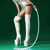 Luxury Over the Knee High Boots Women Platform Sexy 20cm Super High Heels Party Dance Club Shoes Ladies Gold Silver Long Boot