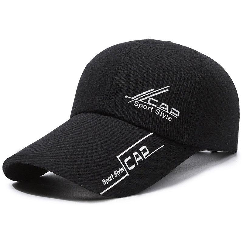 Men's Extra-Long Brim Outdoor Sunshade Baseball Cap with Print