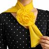 Elegant Silk Rose Scarf Soft Women’s Neck Scarf Simple Long Floral Scarf  Party Wear