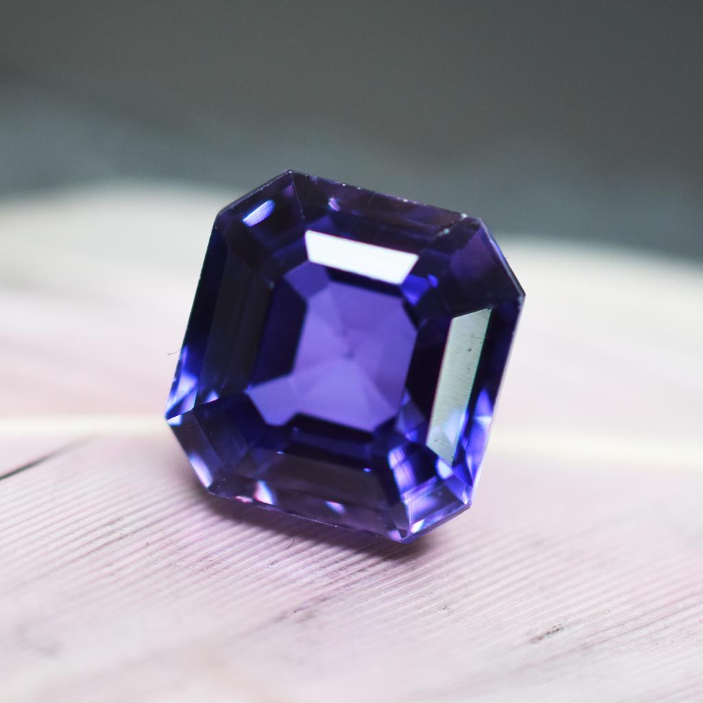 Natural Purple Amethyst Loose Gemstone Brazilian 8.35 ct Square Cut for Jewelry Making and Crafts