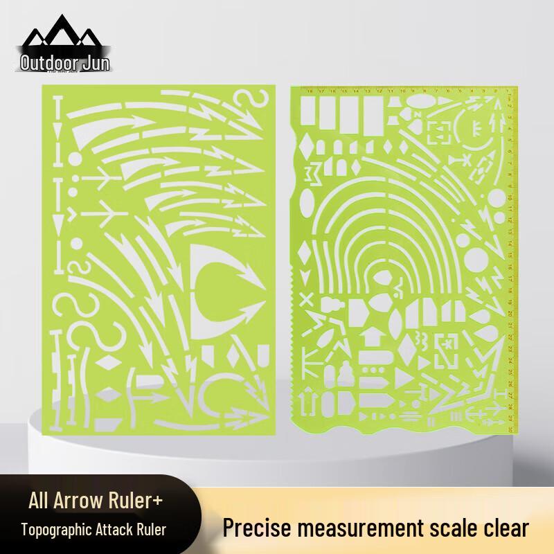 Outdoor Tactical Terrain & Map Ruler Set