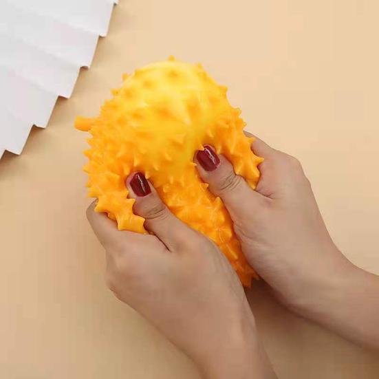 Realistic Durian Squeeze Toy Unbreakable Soft Fidget for Stress Relief Cute Fruit-Shaped Decompression Gadget for Kids Adults