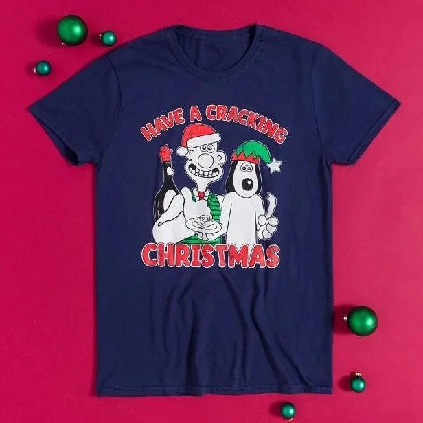 New Wallace amp; Gromit Have A Cracking Christmas Cotton Unisex S-5XL Shirt SS1829 Unisex T-Shirt L