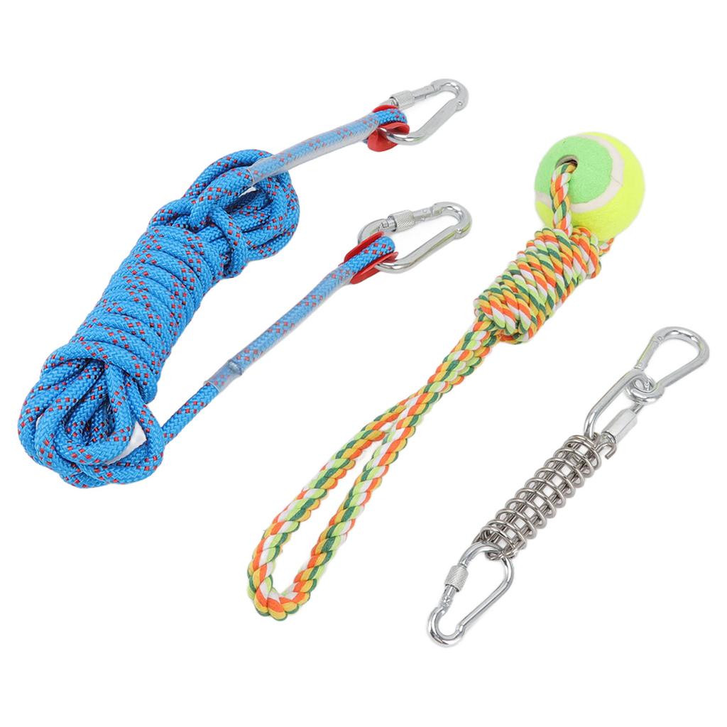 Spring Pole Dog Rope Toys Interactive Hanging Bungee Dog Toys for Medium Large Dogs 16.4ft