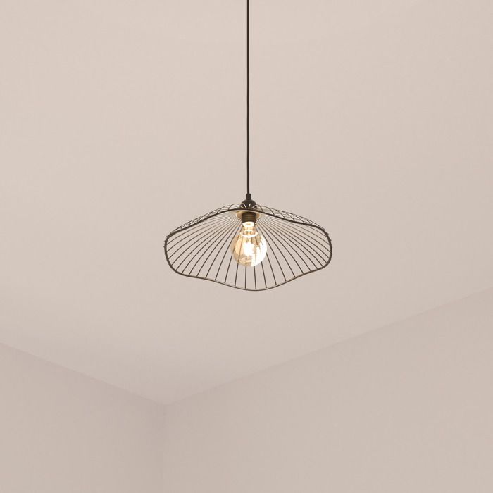 Suspension filaire "Galt" métal noir D34cm - Atmosphera createur d'interieur