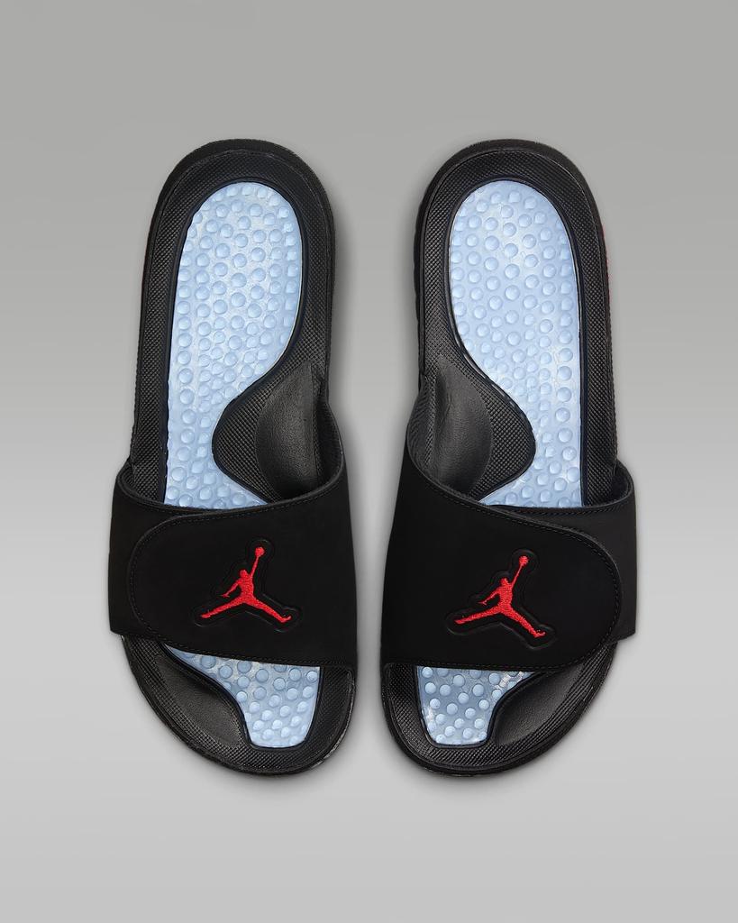555501-061 Nike Jordan Hydro 5 Retro Slide Black Silver Fire Red (Men's)