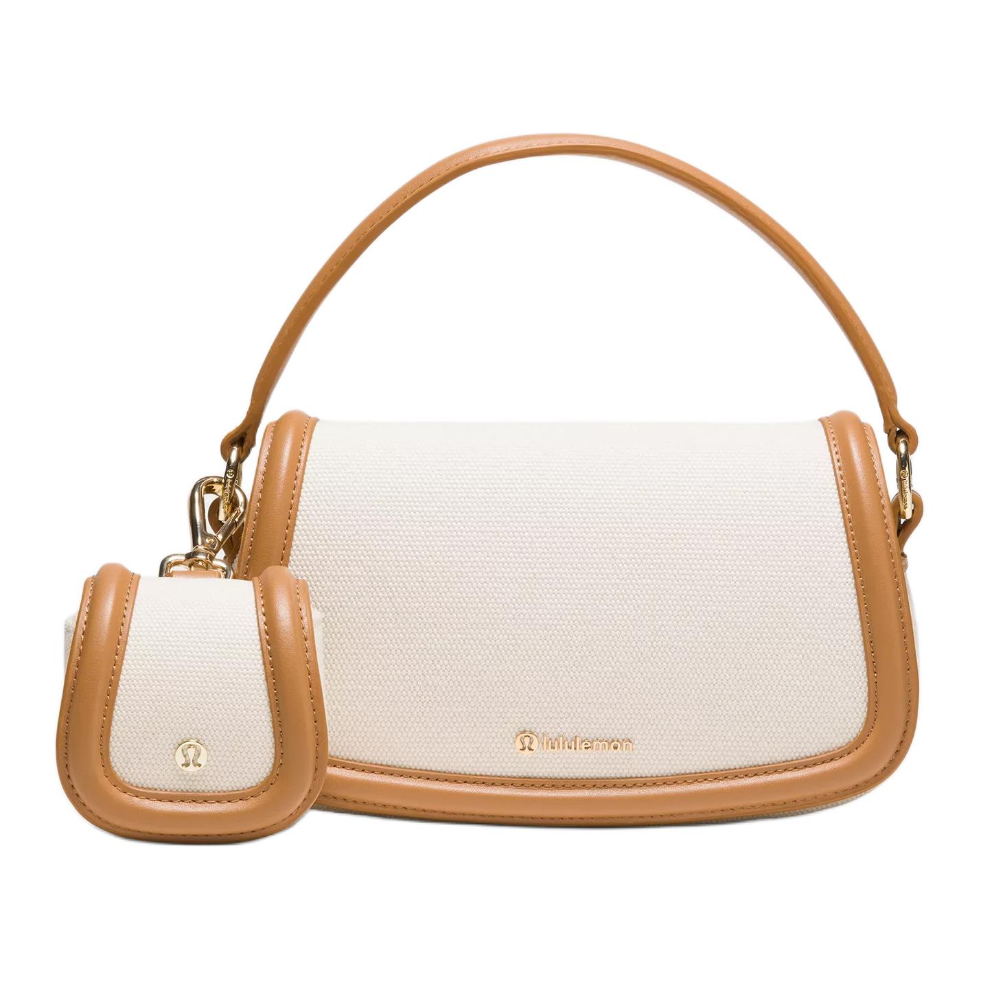 

Lululemon 0.8L Letter Logo Cotton Mini Shoulder Crossbody Tote Bag Women bags Natural Chestnut-Brown LW9FRSS-069657 Natural & Chestnut Brown