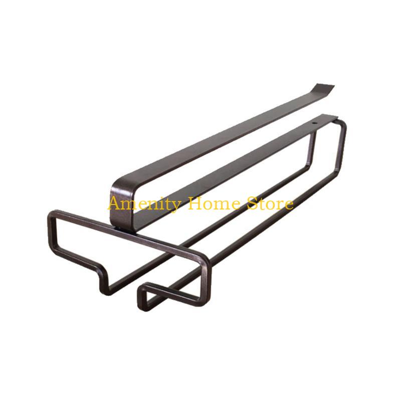 

F26C Under Cabinet Mounting Wine Glass Holder Wine Glass Holders Durable Stainless Steel Rack For Easily Installation чорний