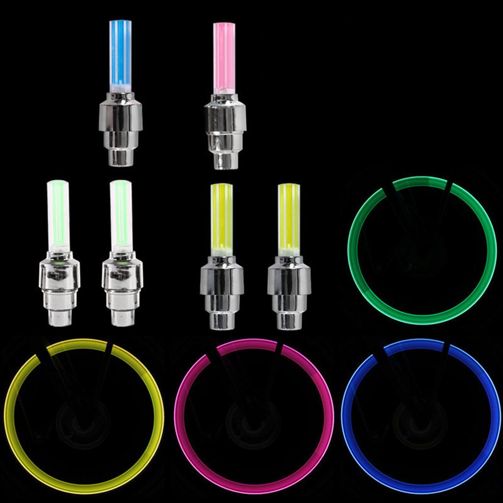 2pcs Motion Sensor Bike Wheel Lights Waterproof and Durable Wheel Lights Automatic Light Up Wheel Lights for Bike Car