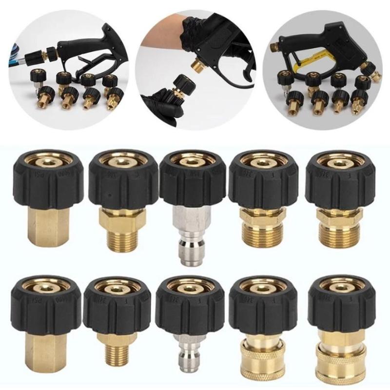 1Pcs Spray Sprinkler Quick Connector, Quick Release M22-14Mm/15Mm To 3/8 And 1/4 Inch Pressure Washer Adapter,