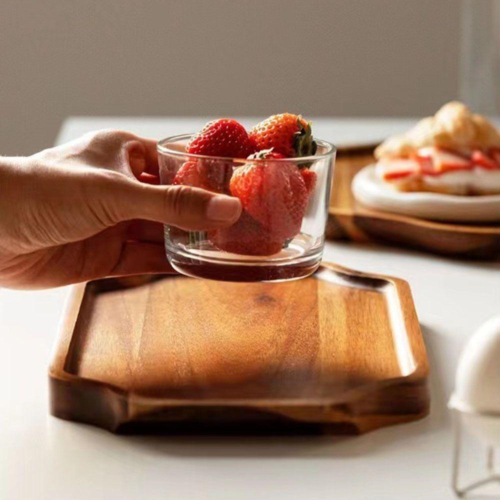 Hexagona Wooden Dinner Plate Octagona Dessert Serving Board Multipurpose Wood Tray Dried Fruit