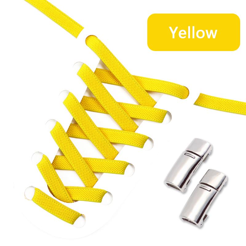 Magnetic Shoelaces without ties Elastic Laces Sneakers No Tie Shoe laces Tennis Kids Adult 8mm Flat Shoelace Shoe Accessories