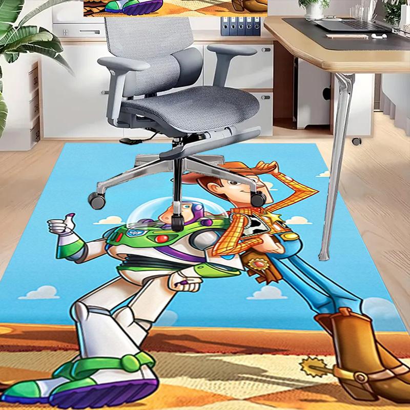 Toy Story Woody Buzz Duo Carpet for Playroom Bedroom Living Room Sofa Home Decor,kids Game Area Rug Non-slip Floor Mat
