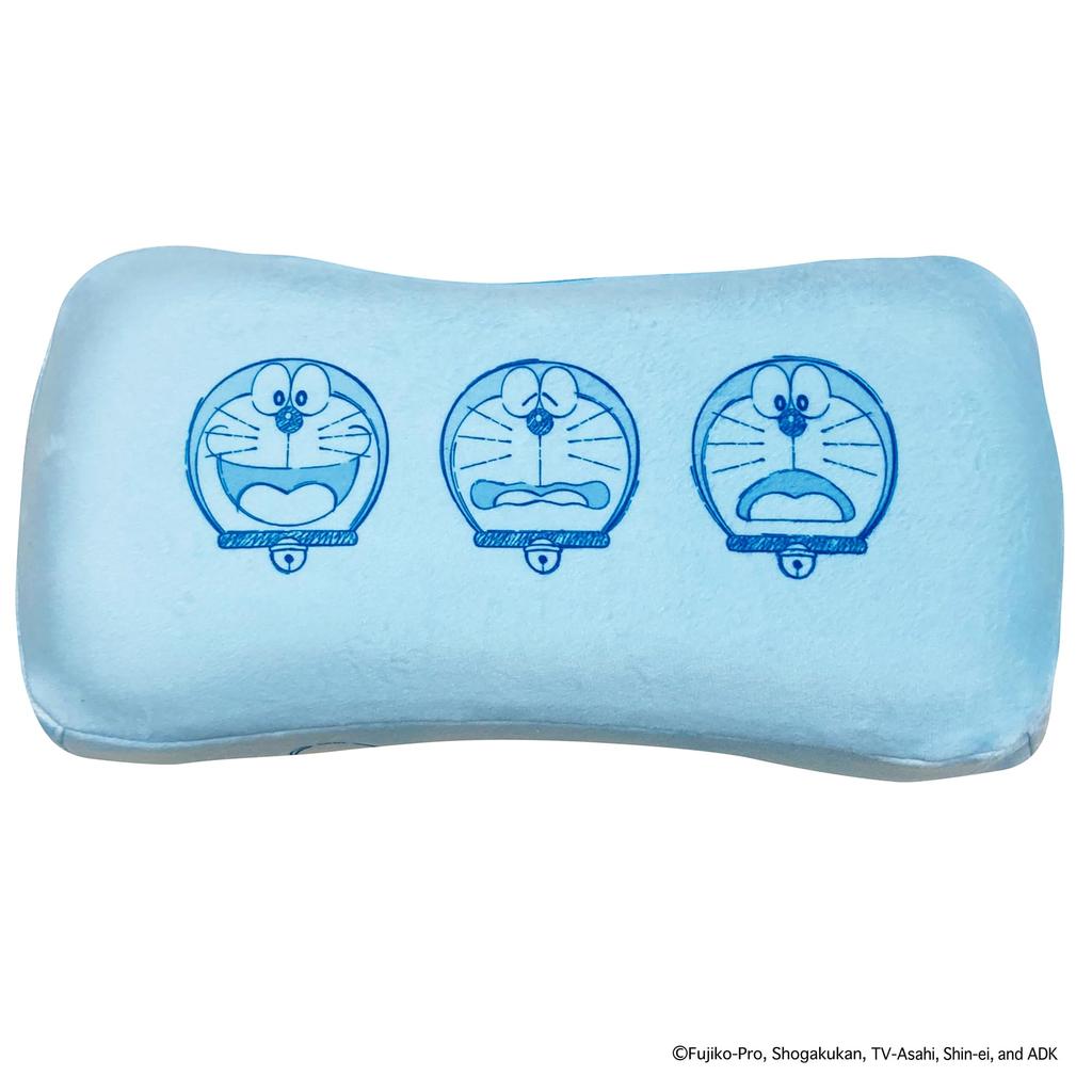 MORIPiLO Polštář z paměťové pěny Morishita Doraemon 15x31cm Podpěra pasu Opěrka zad Polštář na plyšovou hračku Postavy Zboží Shogakukan Pastel Blue 4621204