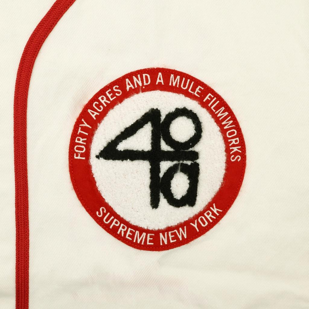 Supreme 40 Acres Twill Baseball Jersey Natural