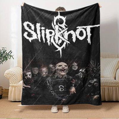 1pc Metal,Heavy,Music Flannel Blanket Lightweight Soft for All Seasons, Ideal for Couch, Office, Bed, Travel, Camping Throw66