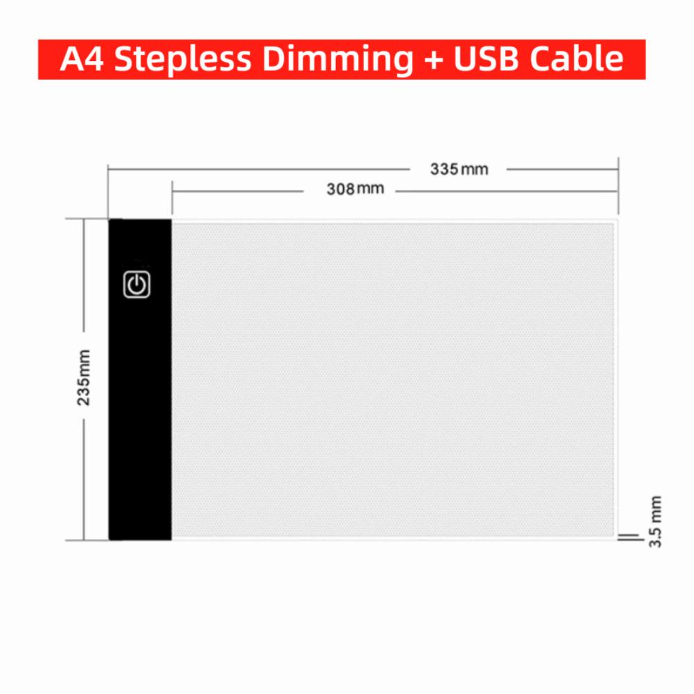 Three Level Dimmable Led Light Pad Brightness Adjustable Led Drawing Copy Board Painting