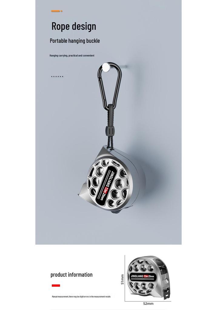 Waterproof, Industrial-Grade Tape Measure: Stainless Steel, High Precision, Anti-fall, Anti-rust, Wear-resistant; Available in 3m and 5m.