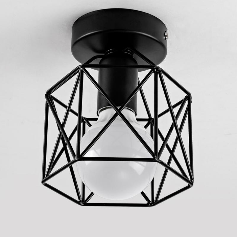 

Золотой ретро потолочный светильник для балкона, коридора с лампочкой 7 Вт E27, металлические светодиодные потолочные светильники для гостиной, спальни, крыльца, 110-220 В чёрный