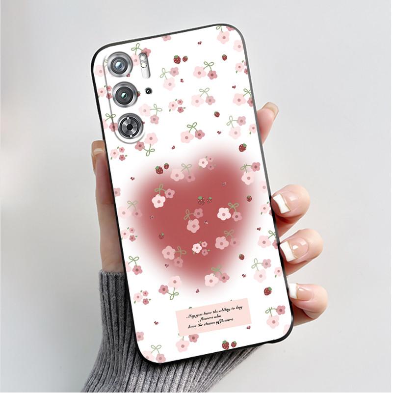 Per ZTE nubia Red Magic 9 Magic9 9S Pro Plus 5G Custodia Moda Farfalle Fiori Sottile Nera Morbida TPU Retro Opaco Copertura Protettiva