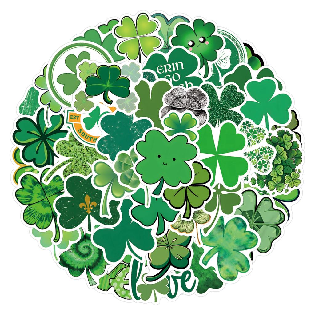 55 St. Patrick Kleeblatt Kruste Graffiti Aufkleber Dekorativer Roller Laptop DIY Aufkleber