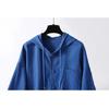 Long Sleeve Lightweight Loose Women Shirt Hooded Sun Protection Versatile Blouse Spring Autumn Retro Casual Solid Shirt