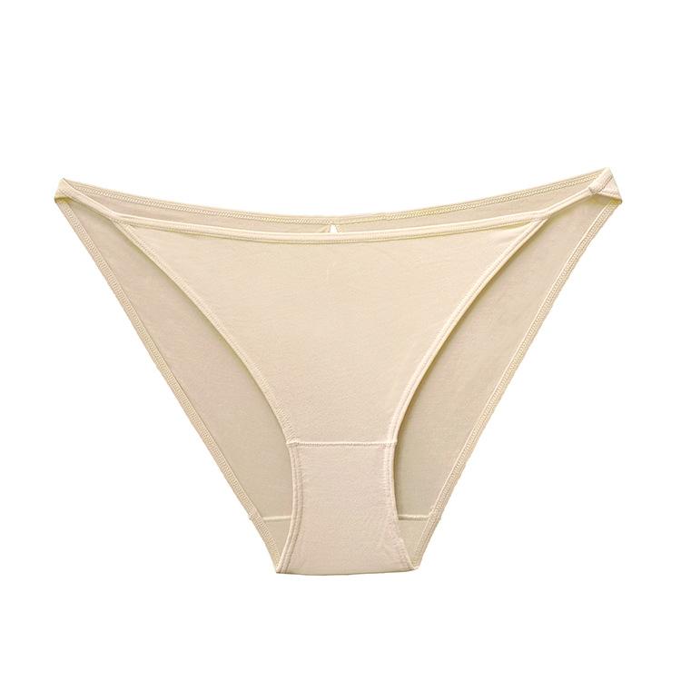 Low Waisted Ice Silk Sexy Triangle Underwear for Women Solid Colored Thin Straps for Comfortable and Breathable Underwear for Women