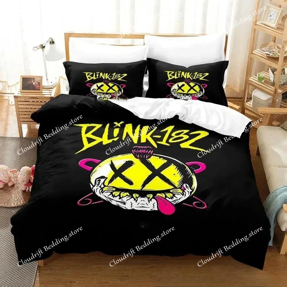 3D Tištěná Hudební Skupina B-Blink-182 Ložní Souprava Chlapci Dívky Twin Queen King Size Povlak na Peřinu Povlak na Polštář Postel chlapci Dospělí Domácí Textil
