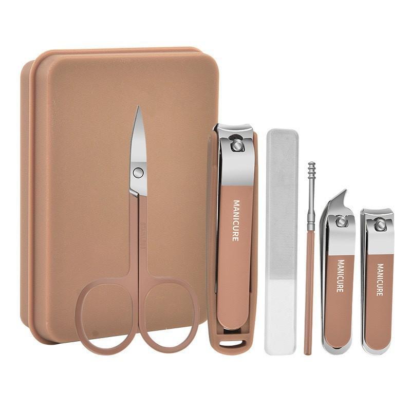 4/6Pcs Stainless Steel Anti-Splash Nail Clipper Set Slanted Nail Clippers Home Nail Clippers Set Manicure Tools