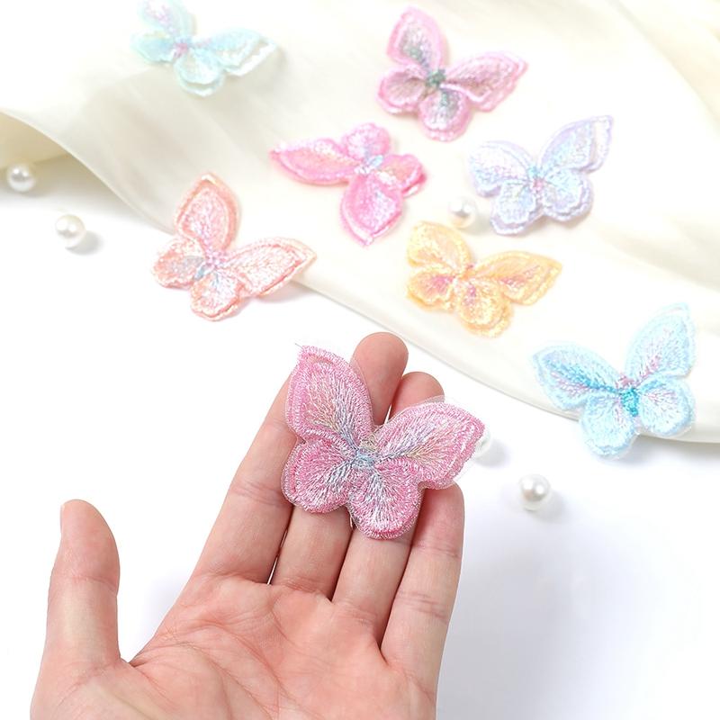 10PCs Artificial Flowers Butterfly Fake Flowers Gifts Wedding Decoration For Home Room Decor DIY Crafts Hair Brooch Accessories