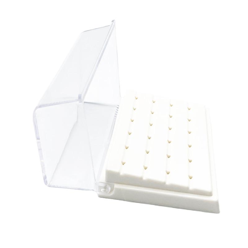 

1 шт./24 отверстия, пластиковый держатель стоматологических боров, дезинфицирующий карбидный блок боров, коробка для сверл, товары для стоматолога, лабораторное оборудование белый