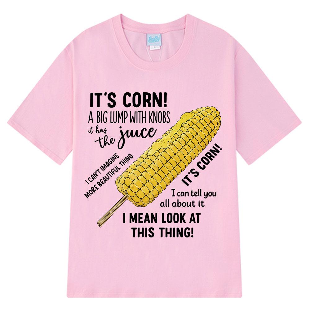 Es ist Mais Viral Maislied Lustiges Meme T-Shirt Herren Damen Mode T-Shirt Kurzarm Baumwolle Lässig Hip-Hop T-Shirt Streetwear Oberteil