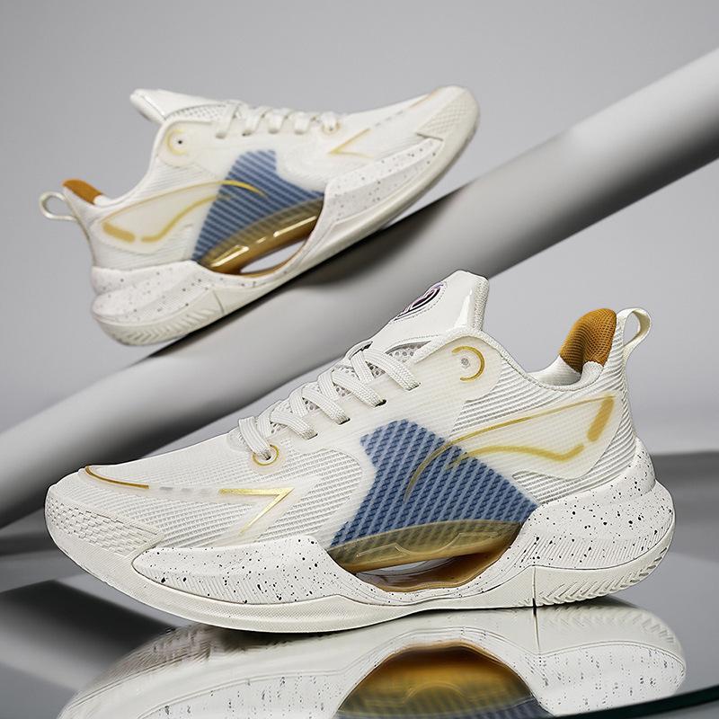 Basketball shoes men's and women's non-slip, wear-resistant and shock-absorbing actual combat, lightweight soft sole, mesh breathable, student lumin