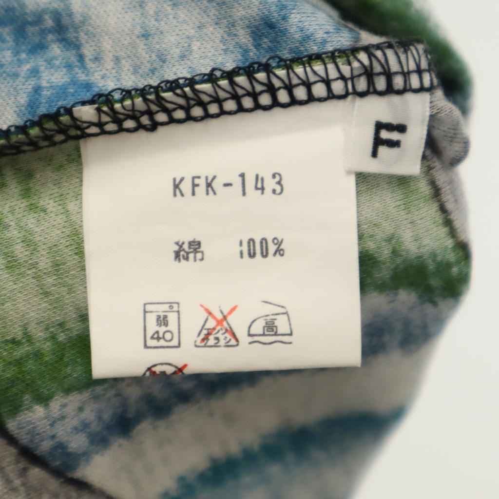 KENZO JEANS 90s Vintage Hokusai tag made in Japan Overall handle 7 minutes sleeve Mock neck Cut Women Used