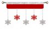 Christmas curtain Lambrequin SNOWFLAKES glamorous Christmas Winter 90 red